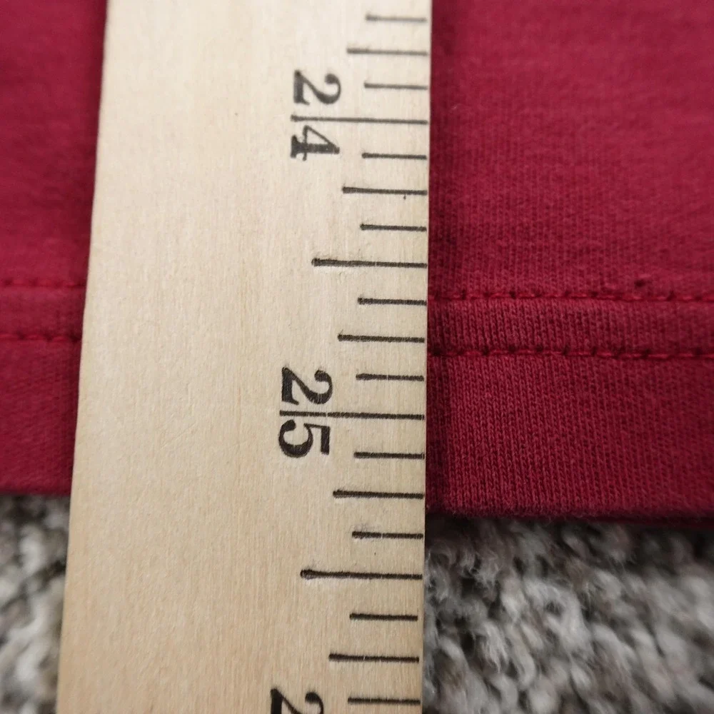LL‎ Bean Shirt Mens L Red Mock Neck Long Sleeve Tee Pullover Sweatshirt Outdoor